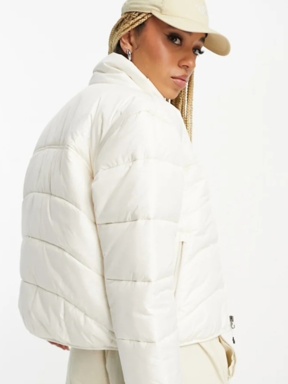 The North Face Off-White Quilted Puffer Jacket - Picture 3 of 4